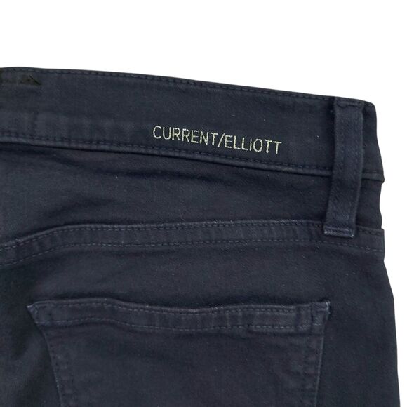 Current/Elliott The Ankle Skinny Jeans Womens 27/0 Navy Stretch Mid Rise Denim - Picture 6 of 11